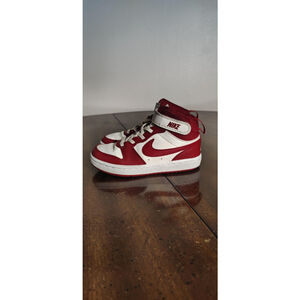 Nike Court Borough Mid 2 Shoes Kids Size 12C Red White Sneakers CD7783-124